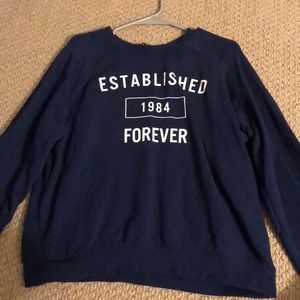 forever 21 navy blue crew neck